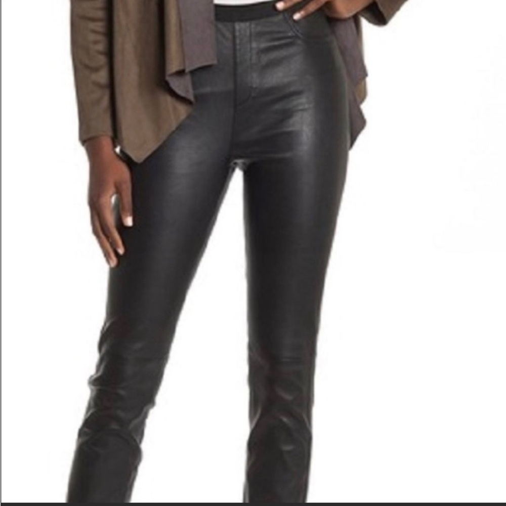 Bagatelle Black Faux Leather Leggings Womens SizeXL Elastic Waist